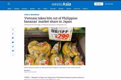 日本《日经亚洲》上刊发的文章。（屏幕截图）
