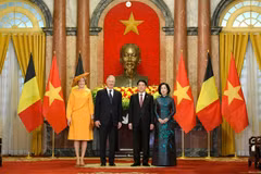 比利时国王和王后圆满结束对越南的国事访问。图自政府办公室