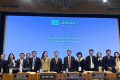 出席联合国教科文组织（UNESCO）执行局第224届会议的越南代表。图自越通社
