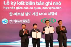 合作备忘录签署仪式。图自越通社