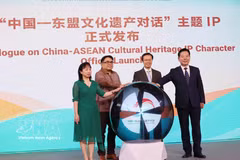 以“生生不息 美美与共”为主题的中国—东盟文化遗产对话启动仪式。图自越通社