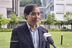 新加坡国立大学李光耀公共政策学院教授武明姜接受越通社驻新加坡记者的采访。图自越通社