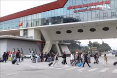 2026年元旦期间谅山省友谊口岸客流量较平日显著上升。图自越通社