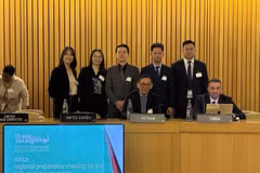 参加筹备会的越南代表团。图自越通社