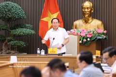 越南政府副总理黎进珠在会议上发表讲话。图自越通社