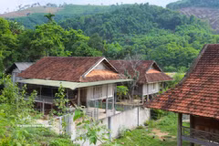 在当今钢筋混凝土建筑日益普及的时代，难能可贵的是，当地泰族群众仍坚持使用木材兴建新的高脚屋，而非改建为现代砖混房屋。图自越通社