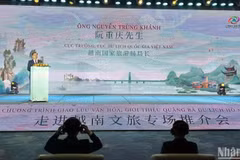 越南国家旅游局局长阮重庆在活动上发表讲话。图自《人民报》