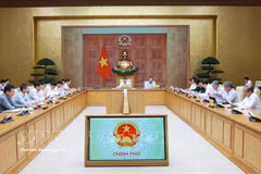 越南政府总理黎明兴主持召开会议，研究《投资法》修订案、《招标法》修订案、《国家预算统一法》草案和《中小企业发展法》草案以及相关法律草案中的土地财政、土地价格等问题 图自越通社