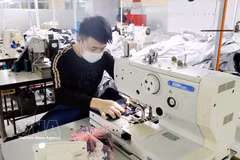 兴安省兴越制衣公司生产出口日本市场的服装产品。图自越通社