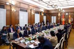 会谈现场。图自越通社