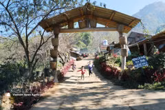 辛溪湖社区旅游村。图自越通社