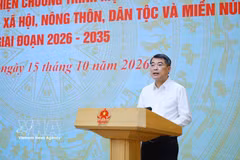 越南政府总理黎明兴在会议上发表讲话。图自越通社