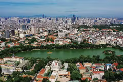 河内市一角。图自越通社