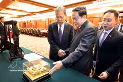越南国会主席陈青敏与中国全国人大常委会委员长赵乐际举行会谈并共同主持越中立法机构联合委员会第二次会议