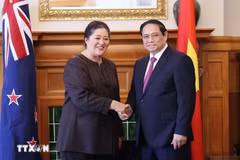 越南政府总理范明政于2024年3月11日会见新西兰总督辛迪·基罗（Cindy Kiro）。图自越通社