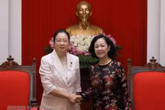 越共中央民运部部长张氏梅会见日本自民党女性活跃推进本部长一行
