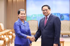 越南政府总理范明政会见柬埔寨副首相梅森安