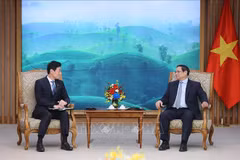 范明政总理会见日本经济贸易与工业产业大臣西村康稔