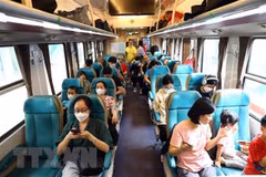 河内至海防铁路线客运量猛增