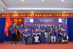 越南残疾人体育代表团出征第12届东南亚残疾人运动会