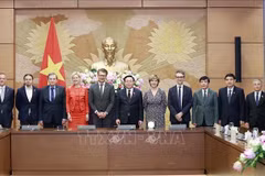 越南国会主席王廷惠会见欧洲议会代表团