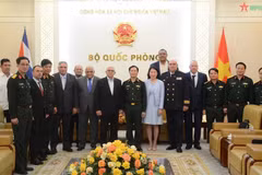 越南国防部副部长阮新疆上将会见古巴建设部部长梅萨