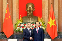越南国家主席陈大光会见中国外交部长王毅