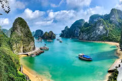 世界自然遗产下龙湾的一角。图自Vietnam+