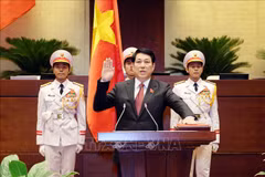 越南新任国家主席梁强。图自越通社