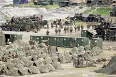 美菲士兵参加在10月10日举行的联合军事演习