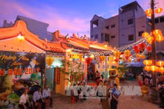 协天宫又称丐冷广肇会馆，坐落在芹苴市丐冷区黎平坊咸宜-黎太祖街。