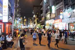 胡志明市的一条街道。（图片来源：越通社）