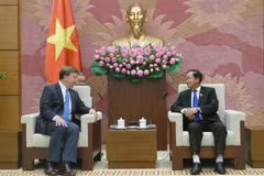 越南国会副主席杜伯巳6日在国会大厦会见美国众议院军事委员会战略力量小组委员会主席迈克 · 罗杰斯。