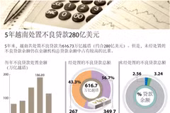 5年越南处置不良贷款280亿美元