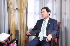 越南外交部副部长裴青山就会议结果答记者问。