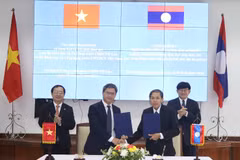 科学技术创新研究院与老挝科学研究与创新研究院合作备忘录签字仪式。图自most.gov.vn