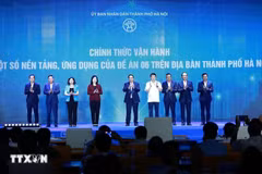 范明政出席专门服务于第06号方案的平台和应用程序正式投运仪式。图自越通社