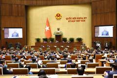 越共中央总书记、国家主席苏林在会议上发表重要讲话。图自越通社