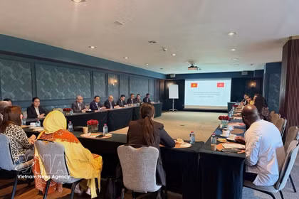 越南-摩洛哥贸易促进研讨会现场。图片来源：越通社
