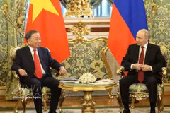 俄罗斯舆论高度评价越共中央总书记、国家主席苏林的国事访问。图自越通社