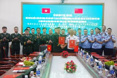双方共同签署了2026年第一季度会谈纪要。图自越通社