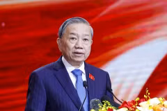 越共中央总书记苏林。 图自越通社