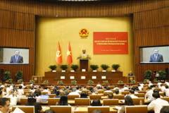 越共中央总书记、国家主席苏林在贯彻落实党的十四大外交路线的第06-NQ/TW号决议学习部署会议上发表指导性讲话。图自越通社