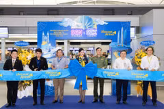 越游航空公司（Vietravel Airlines）胡志明市（越南）—深圳（中国）直飞航线开通仪式。图自baodautu.vn