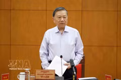 越共中央总书记、国家主席苏林发表指导性讲话。图自越通社
