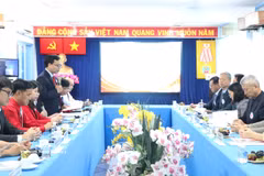 韩国仁川红十字会与胡志明市红十字会举行工作会谈。图自越通社