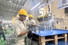 越南精密工业一号有限责任公司在富寿省霸善二号工业区的汽车、摩托车零部件生产线。图自越通社
