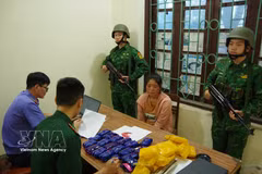 嫌疑人炉氏香被当场抓获。图自越通社