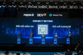 越南-中国跨境二维码支付服务扩展宣布仪式。图自NAPAS