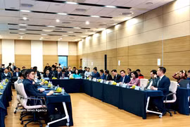 对接会议现场。图自越通社